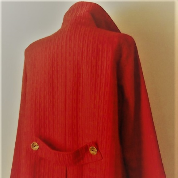 Plus Size Red Women's Jacket, Simonton Says - Picture 5 of 8